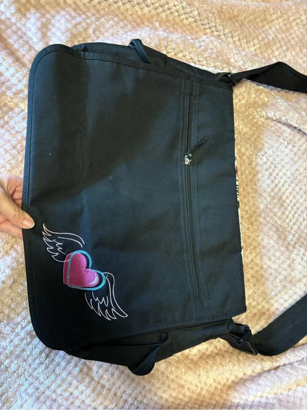 BONGO Graphic Crossbody Bag Double Sided with Black Strap